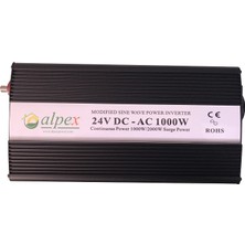 Alpex Modifiye Sinüs Inverter 1000 Watt 24 Volt