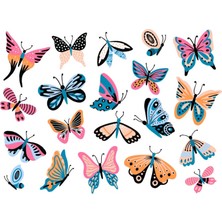 Kt Decoration 3D Kelebekler Duvar Çıkartması 36 Adet