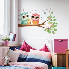 Kt Decoration Baykuş Ailesi Çocuk Odası Duvar Sticker