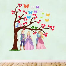 Kt Decoration Aşık Prens ve Prenses Temalı Duvar Sticker Dev Duvar Stickeri