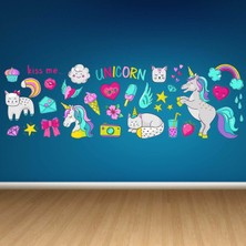 Kt Decoration Unicorn Set Kız Odası Duvar Sticker