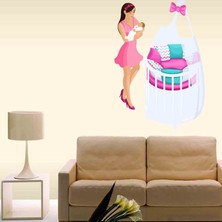 Kt Decoration Anne Bebek ve Beşik Duvar Sticker