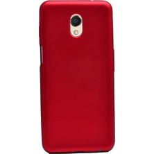 Tekno Grup Meizu M6 Kılıf Mat Premium Silikon Kılıf - Kırmızı + Cam Ekran Koruyucu