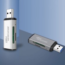 Ally ADS-105 USB SD/TF Hafıza Kart Okuyucu - Gri