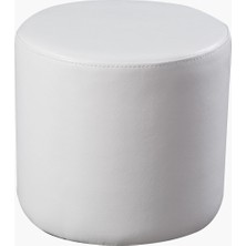 Bengi Puf Yuvarlak Suni Deri