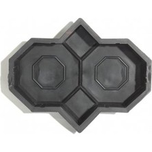 Sun Pigments Dekoratif Plastik Parke Taşı Kalıbı Tekli Sekiz Köşe Gözlü 6 cm 10'lu