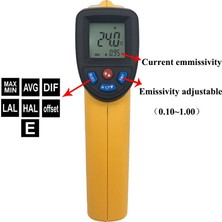 ZOYI Temassız Dijital Lazer Termometre Yüksek Isı Sıcaklık Ölçer GM320