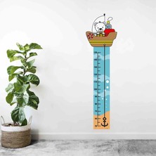 Kt Decoration Kt Decor Sevimli Ayıcık ve Deniz Teması Boy Ölçer Duvar Sticker