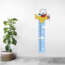 Kt Decoration Kt Decor Sevimli Pilot Ayıcık Boy Ölçer Gelişim Tablosu Sticker