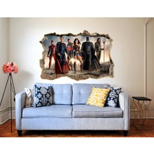 Kt Decoration Kt Decor Justice League 3D Modern Duvar Sticker