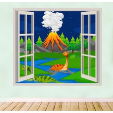 Kt Decoration Sevimli Dinolar 3D Çocuk Odası Duvar Sticker