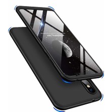 Case 4U Xiaomi Redmi Note 6 Pro Kılıf 3 Parça 360 Ays Kapak + Nano Cam Ekran Koruyucu Siyah