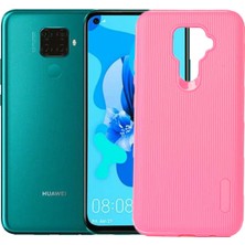 Case 4U Huawei Mate 30 Lite Kılıf Ultra Korumalı Lux Line Silikon Arka Kapak Koyu Pembe