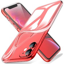 Case 4U Apple iPhone 11 Kılıf Ultra İnce Silikon Arka Kapak İmax Şeffaf