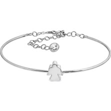 Argentum Concept Melek Motifli Gümüş Bilekten Geçmeli Kelepçe