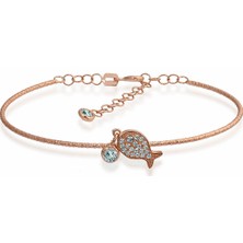 Argentum Concept B043001 Balık Motifli Gümüş Bilekten Geçmeli Kelepçe