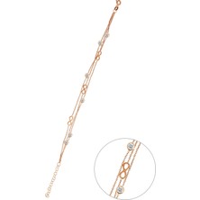 Argentum Concept Sonsuzluk Detaylı Gümüş Üç Zincirli Bileklik