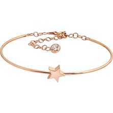 Argentum Concept Yıldız Motifli Gümüş Bilekten Geçmeli Kelepçe