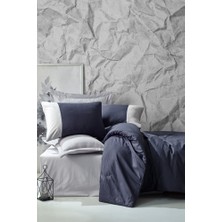 Cotton Box Plain Ranforce Çift Kişilik Nevresim Takimi Lacivert Gri