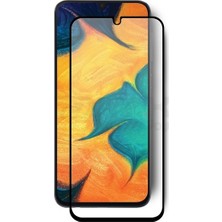 Ehr. Samsung Galaxy A50 Araç İçi Mıknatıslı Yüzüklü Soft Kılıf + Tam Kaplayan Ekran Koruyucu Cam Siyah - Kırmızı