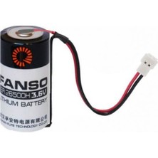 Fanso ER26500H 3.6V C Size Orta Boy Lithium Pil / Kablo + Soketli