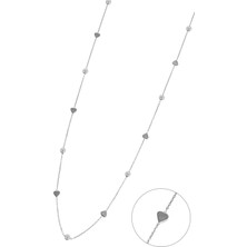 Argentum Concept N116201 Kalpli Ve Taşlı Gümüş Uzun Kolye