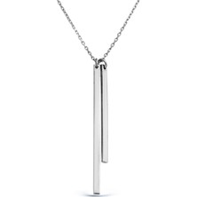 Argentum Concept Sallanan Gümüş Çubuklar Kolye