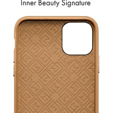 Spigen Apple iPhone 11 Pro Max Kılıf La Manon Câlin Premium Deri Tasarım Cafe Brown - 075CS27067