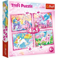 Trefl Puzzle The Magical World Of Unicorns 4 In 1 Puzzle (35+48+54+70 Parça)
