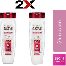 Elseve Komple Onarıcı 5 Şampuan 550 ml 2'li Set