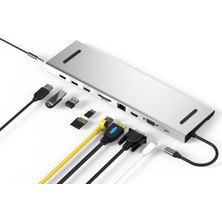 Codegen Type-C - 10in1 Notebook Port Çoklayıcı (3xUSB 3.0+HDMI+USB 3.1 Type-C + RJ45 + SD/TF) CDG-CNV80
