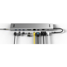 Codegen Type-C - 10in1 Notebook Port Çoklayıcı (3xUSB 3.0+HDMI+USB 3.1 Type-C + RJ45 + SD/TF) CDG-CNV80