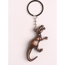 new life promosyon nl Dinazor Tasarımlı Bronz Krom Anahtarlık