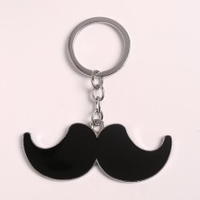 new life promosyon nl Bıyık Tasarımlı Metal Anahtarlık