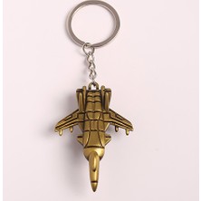 new life promosyon nl F16 Savaş Uçağı Tasarımlı Bronz Anahtarlık