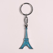 new life promosyon nl Paris Eyfel Tasarımlı Mavi Renk-Çelik Anahtarlık