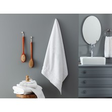 Madame Coco Ryella Armürlü Banyo Havlusu - Beyaz - 80x150 cm
