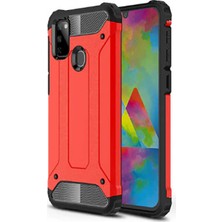 Coverzone Samsung Galaxy M30s Kılıf Shockproof Kılıf Kırmızı