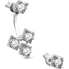 Argentum Concept K047001 Zirkon Taşlı Gümüş Küpe