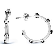 Argentum Concept K052301 Zirkon Taşlı Gümüş Halka Küpe