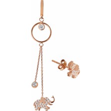 Argentum Concept K062601 Fil Motifli Gümüş Kombin Küpe