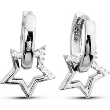 Argentum Concept Yıldız Motifli Gümüş Halka Küpe