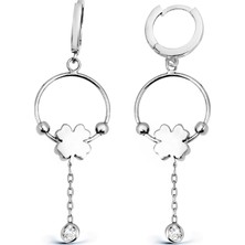 Argentum Concept Yonca Motifli Gümüş Tasarım Küpe