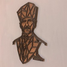 Kayra TASARIM AHŞAP ATATÜRK TABLOSU(50X32cm)