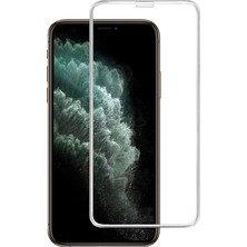 Microcase Apple iPhone 11 Pro Max Tempered Ekran Koruyucu Cam - Beyaz