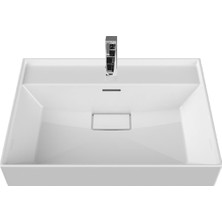 Turkuaz Seramik Sharp Etajerli Lavabo 60  x  48 cm