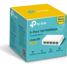 TP-Link LS1005 5-Port 10/100Mbps Masaüstü Switch