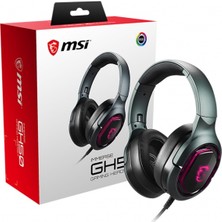 MSI GG IMMERSE GH50 GAMING HEADSET 7.1 SURROUND TITRESIMLI RGB LED MYSTIC LIGHT 2X40 MM SURUCU KABLO KUMANDA MIKROFON 2M ORGU 2.2M A