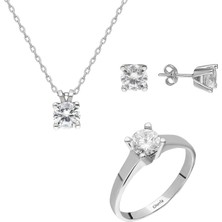 Glorria Gümüş Tektaş Set