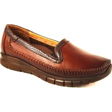 Forelli 29423 Kadın Taba Deri Comfort Ayakkabı